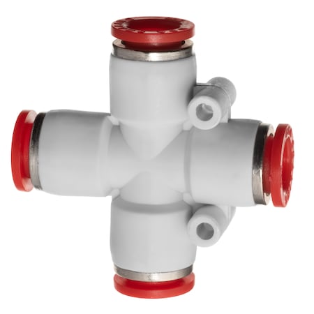 Usa Industrials Push to Connect Fitting- PBT-Union Cross-3/8" Tube OD ZUSA-PTC-PBT-1002